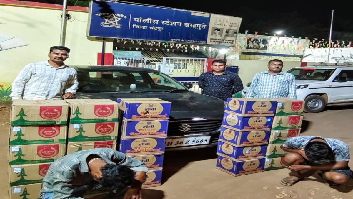 ब्रम्हपुरी में अवैध देशी शराब तस्करी का भंडाफोड़, 6 लाख का माल जब्त