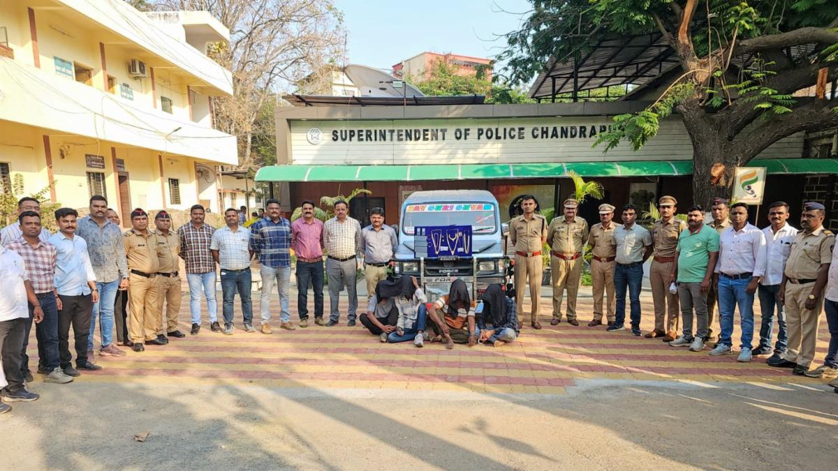 चंद्रपुर पुलिस की बड़ी कार्रवाई: अंतरराज्यीय कबाड़ी चोरी गिरोह का भंडाफोड़, 57.90 लाख का माल जब्त