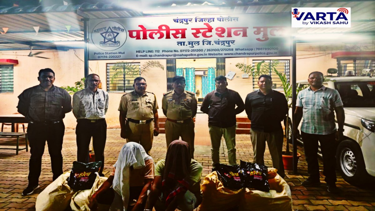 चंद्रपुर में गुटखा-तंबाकू पर कार्रवाई | मूल पुलिस ने ₹53,000 का माल जब्त