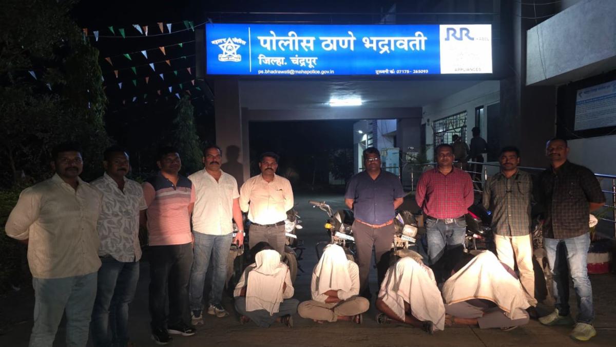 bhadravati-gambling-raid-chandrapur-lcb-action-4-arrested